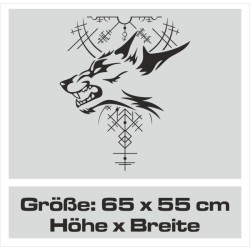 Aufkleber Auto Car Wikinger Viking Wölfe Wolf Runen Schwert Schild Rabe Runen Odin Odin´s Wölfe Böse Kette Valhalla Walhalla