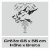 Aufkleber Auto Car Wikinger Viking Wölfe Wolf Runen Schwert Schild Rabe Runen Odin Odin´s Wölfe Böse Kette Valhalla Walhalla