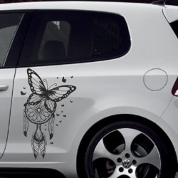 Aufkleber SET Auto Car Tattoo Style Seiten Tribal Dekor Pferd Gecko Power Blumen Ranke Fee Hexe Blumen Blüten Gecko Farbe Decal