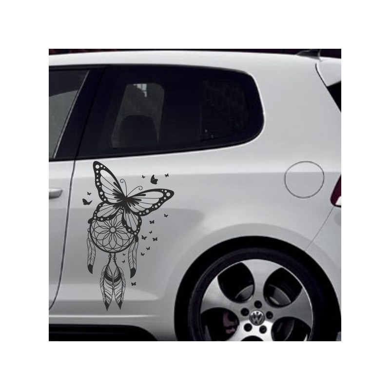 Aufkleber SET Auto Car Tattoo Style Seiten Tribal Dekor Pferd Gecko Power Blumen Ranke Fee Hexe Blumen Blüten Gecko Farbe Decal