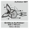 Aufkleber SET Auto Car Tattoo Style Seiten Tribal Dekor Pferd Gecko Power Blumen Ranke Fee Hexe Blumen Blüten Gecko Farbe Decal