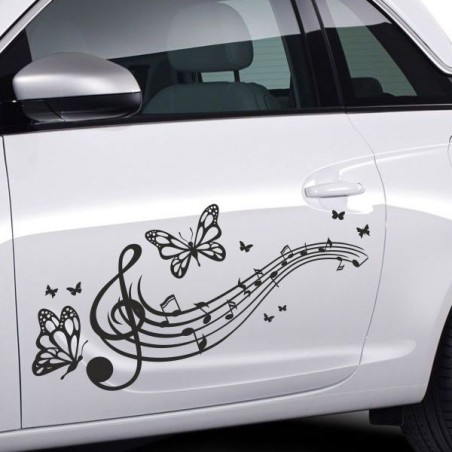 Aufkleber SET Auto Car Tattoo Style Seiten Tribal Dekor Pferd Gecko Power Blumen Ranke Fee Hexe Blumen Blüten Gecko Farbe Decal