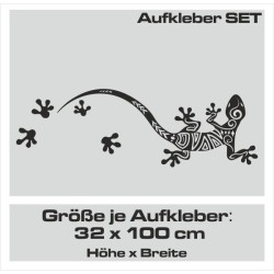 Aufkleber SET Auto Car Tattoo Style Seiten Tribal Dekor Pferd Gecko Power Blumen Ranke Fee Hexe Blumen Blüten Gecko Farbe Decal