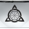 Aufkleber Auto Car Wikinger Viking Wölfe Wolf Runen Schwert Schild Rabe Runen Odin Odin´s Wölfe Böse Kette Valhalla Walhalla
