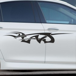 Aufkleber SET Auto Car Tattoo Style Seiten Tribal Dekor Pferd Gecko Power Blumen Ranke Fee Hexe Blumen Blüten Gecko Farbe Decal