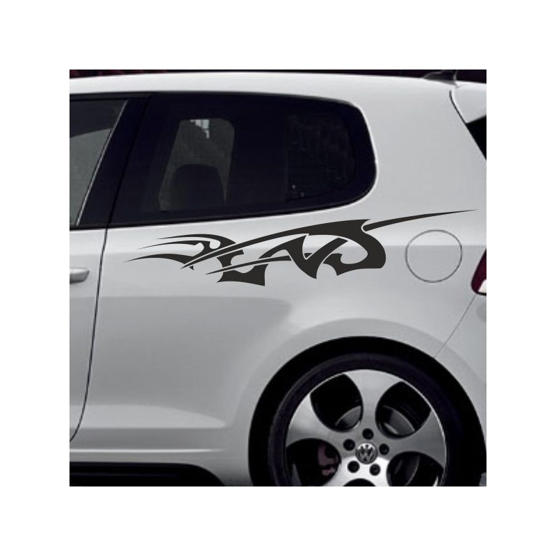 Aufkleber SET Auto Car Tattoo Style Seiten Tribal Dekor Pferd Gecko Power Blumen Ranke Fee Hexe Blumen Blüten Gecko Farbe Decal