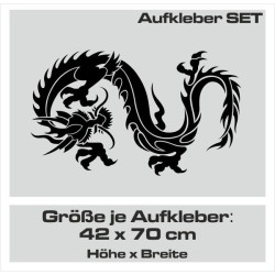Aufkleber SET Auto Car Tattoo Style Seiten Tribal Dekor Pferd Gecko Power Blumen Ranke Fee Hexe Blumen Blüten Gecko Farbe Decal