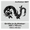 Aufkleber SET Auto Car Tattoo Style Seiten Tribal Dekor Pferd Gecko Power Blumen Ranke Fee Hexe Blumen Blüten Gecko Farbe Decal