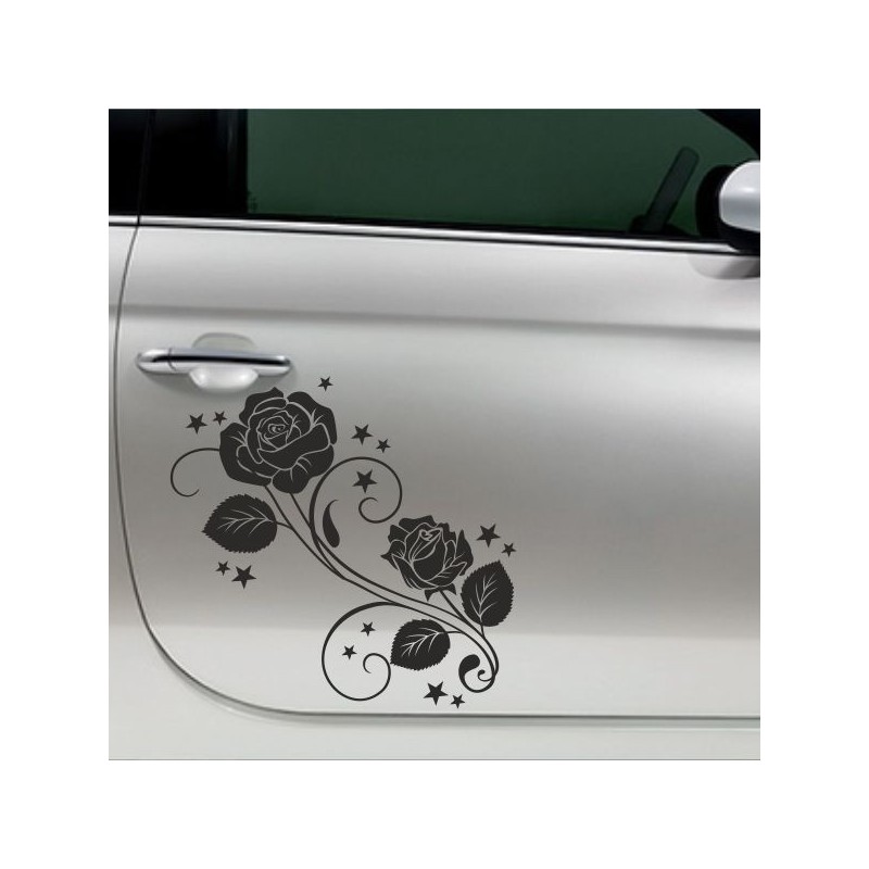 Aufkleber SET Auto Car Tattoo Style Seiten Tribal Dekor Pferd Gecko Power Blumen Ranke Fee Hexe Blumen Blüten Gecko Farbe Decal