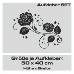 Aufkleber SET Auto Car Tattoo Style Seiten Tribal Dekor Pferd Gecko Power Blumen Ranke Fee Hexe Blumen Blüten Gecko Farbe Decal
