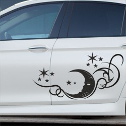 Aufkleber SET Auto Car Tattoo Style Seiten Tribal Dekor Pferd Gecko Power Blumen Ranke Fee Hexe Blumen Blüten Gecko Farbe Decal