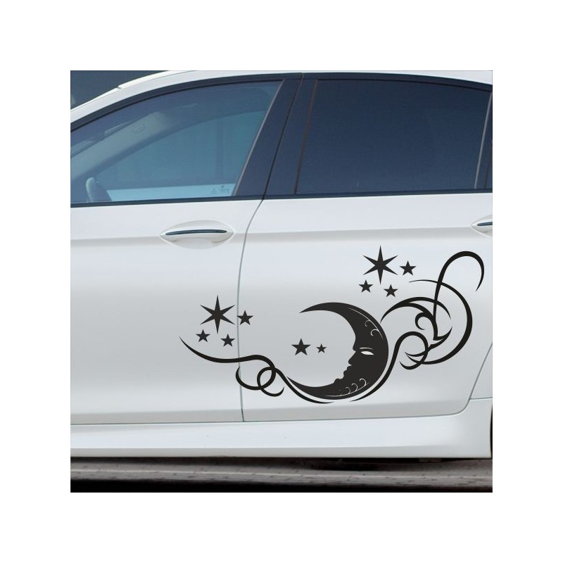 Aufkleber SET Auto Car Tattoo Style Seiten Tribal Dekor Pferd Gecko Power Blumen Ranke Fee Hexe Blumen Blüten Gecko Farbe Decal