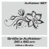 Aufkleber SET Auto Car Tattoo Style Seiten Tribal Dekor Pferd Gecko Power Blumen Ranke Fee Hexe Blumen Blüten Gecko Farbe Decal