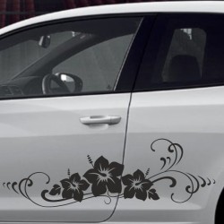 Aufkleber SET Auto Car Tattoo Style Seiten Tribal Dekor Pferd Gecko Power Blumen Ranke Fee Hexe Blumen Blüten Gecko Farbe Decal