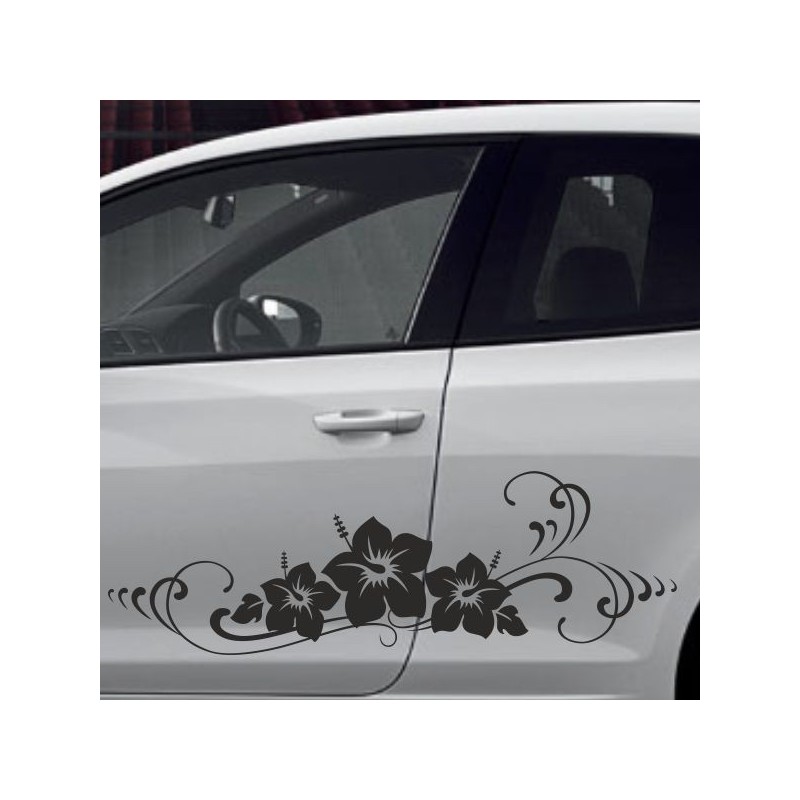 Aufkleber SET Auto Car Tattoo Style Seiten Tribal Dekor Pferd Gecko Power Blumen Ranke Fee Hexe Blumen Blüten Gecko Farbe Decal