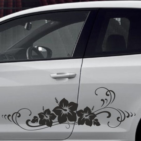 Aufkleber SET Auto Car Tattoo Style Seiten Tribal Dekor Pferd Gecko Power Blumen Ranke Fee Hexe Blumen Blüten Gecko Farbe Decal