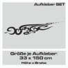 Aufkleber SET Auto Car Tattoo Style Seiten Tribal Dekor Pferd Gecko Power Blumen Ranke Fee Hexe Blumen Blüten Gecko Farbe Decal