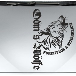 Aufkleber Auto Car Wikinger Viking Wölfe Wolf Runen Schwert Schild Rabe Runen Odin Odin´s Wölfe Böse Kette Valhalla Walhalla