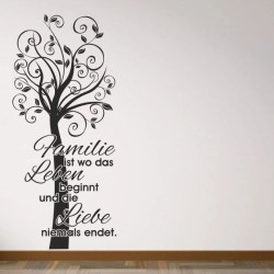 Wandaufkleber Wandtattoo Sprüche Yoga Sugar Skull Bulli Bus Familie Endlosschleife Mandala Buddha Drache Liebe Faultier