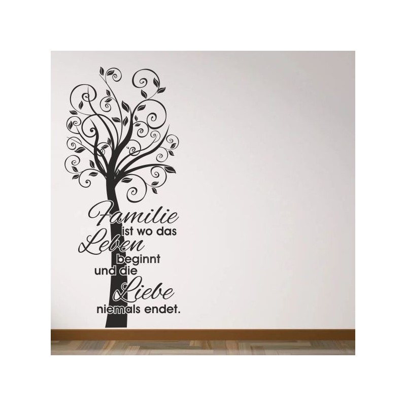 Wandaufkleber Wandtattoo Sprüche Yoga Sugar Skull Bulli Bus Familie Endlosschleife Mandala Buddha Drache Liebe Faultier