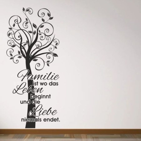 Wandaufkleber Wandtattoo Sprüche Yoga Sugar Skull Bulli Bus Familie Endlosschleife Mandala Buddha Drache Liebe Faultier