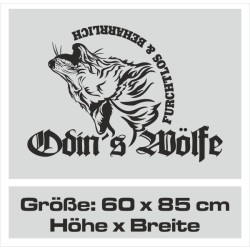 Aufkleber Auto Car Wikinger Viking Wölfe Wolf Runen Schwert Schild Rabe Runen Odin Odin´s Wölfe Böse Kette Valhalla Walhalla