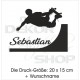 Turnbeutel bedruckt Skateborad Skater Stunt  + Name Wunschname KULT Kinder Sport Tasche Beutel Freizeit Schule