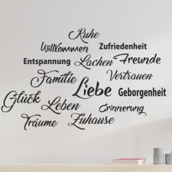 Wandaufkleber Wandtattoo Sprüche Yoga Sugar Skull Bulli Bus Familie Endlosschleife Mandala Buddha Drache Liebe Faultier