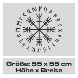 Aufkleber Auto Car Wikinger Viking Wölfe Wolf Runen Schwert Schild Rabe Runen Odin Odin´s Wölfe Böse Kette Valhalla Walhalla