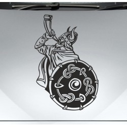 Aufkleber Auto Car Wikinger Viking Wölfe Wolf Runen Schwert Schild Rabe Runen Odin Odin´s Wölfe Böse Kette Valhalla Walhalla