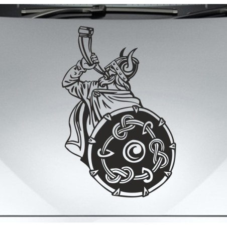 Aufkleber Auto Car Wikinger Viking Wölfe Wolf Runen Schwert Schild Rabe Runen Odin Odin´s Wölfe Böse Kette Valhalla Walhalla