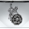Aufkleber Auto Car Wikinger Viking Wölfe Wolf Runen Schwert Schild Rabe Runen Odin Odin´s Wölfe Böse Kette Valhalla Walhalla