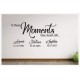 In these moments -  Momenten stand die Zeit still Uhr Erinnerung Familie Wandaufkleber Wandtattoo Aufkleber Familie Family