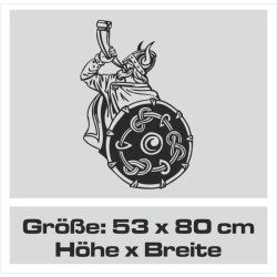 Aufkleber Auto Car Wikinger Viking Wölfe Wolf Runen Schwert Schild Rabe Runen Odin Odin´s Wölfe Böse Kette Valhalla Walhalla