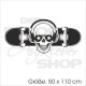 Kinder Skateborad Board Bording Skater Sport Free Style Totenkopf Wandaufkleber  Wandtattoo Aufkleber