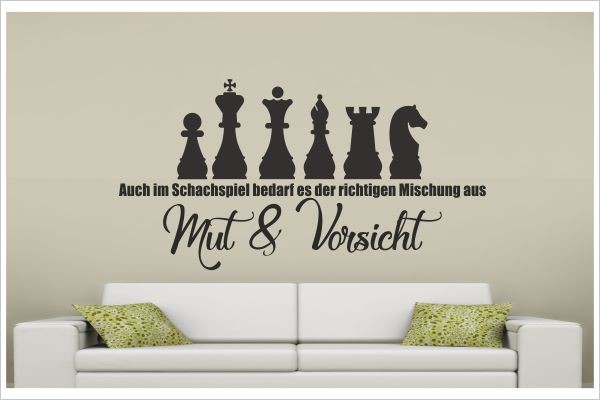 Schach Chess Wandtattoo