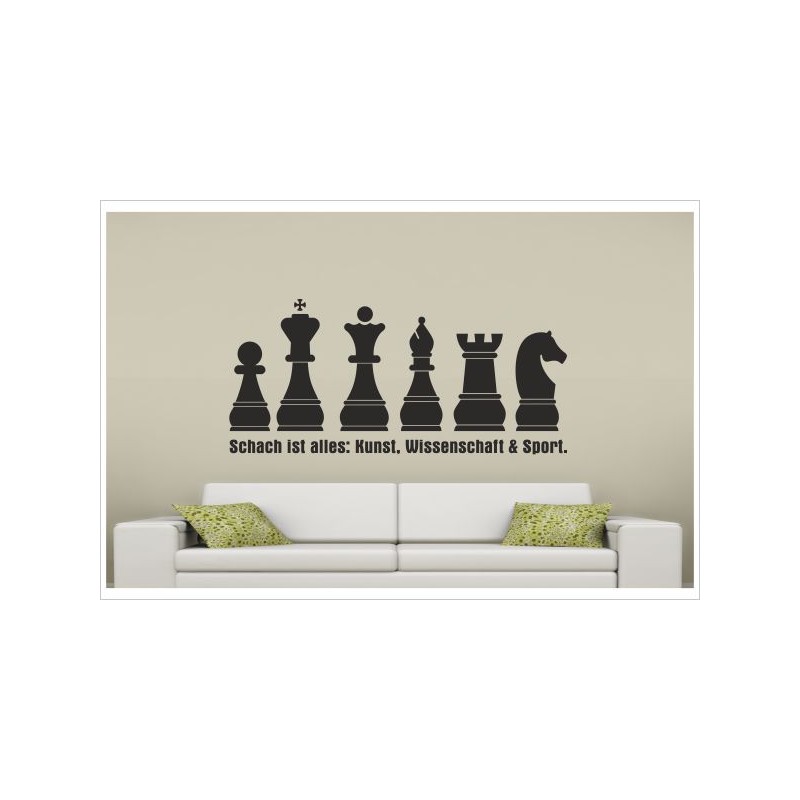 Schach Chess Wandtattoo