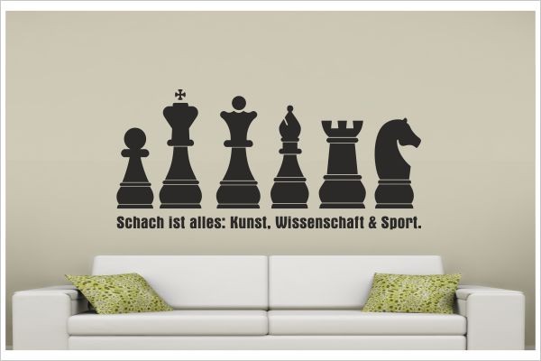 Wandtattoo Schach - der Sport für Leute mit Köpfchen als schicker  Wandsticker