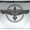 Aufkleber Auto Car Wikinger Viking Wölfe Wolf Runen Schwert Schild Rabe Runen Odin Odin´s Wölfe Böse Kette Valhalla Walhalla
