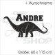 Kinder Dino Dinosaurier Tyrannosaurus Rex Reptil + Name Wandaufkleber  Wandtattoo Aufkleber
