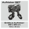 Aufkleber SET Auto Heckscheibe Car Tattoo Style La Familia Pferd Gecko Sprüche Power Blumen Ranke Fee Hexe Faultier Kolben