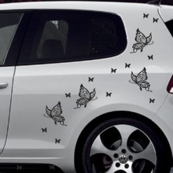 Aufkleber SET Auto Heckscheibe Car Tattoo Style La Familia Pferd Gecko Sprüche Power Blumen Ranke Fee Hexe Faultier Kolben