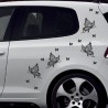 Aufkleber SET Auto Heckscheibe Car Tattoo Style La Familia Pferd Gecko Sprüche Power Blumen Ranke Fee Hexe Faultier Kolben