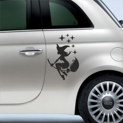 Aufkleber SET Auto Heckscheibe Car Tattoo Style La Familia Pferd Gecko Sprüche Power Blumen Ranke Fee Hexe Faultier Kolben
