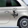 Aufkleber SET Auto Heckscheibe Car Tattoo Style La Familia Pferd Gecko Sprüche Power Blumen Ranke Fee Hexe Faultier Kolben
