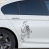 Aufkleber SET Auto Heckscheibe Car Tattoo Style La Familia Pferd Gecko Sprüche Power Blumen Ranke Fee Hexe Faultier Kolben
