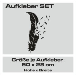 Aufkleber SET Auto Heckscheibe Car Tattoo Style La Familia Pferd Gecko Sprüche Power Blumen Ranke Fee Hexe Faultier Kolben