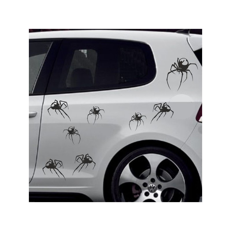 Aufkleber SET Auto Heckscheibe Car Tattoo Style La Familia Pferd Gecko Sprüche Power Blumen Ranke Fee Hexe Faultier Kolben