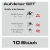 Aufkleber SET Auto Heckscheibe Car Tattoo Style La Familia Pferd Gecko Sprüche Power Blumen Ranke Fee Hexe Faultier Kolben