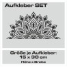 Aufkleber SET Auto Heckscheibe Car Tattoo Style La Familia Pferd Gecko Sprüche Power Blumen Ranke Fee Hexe Faultier Kolben